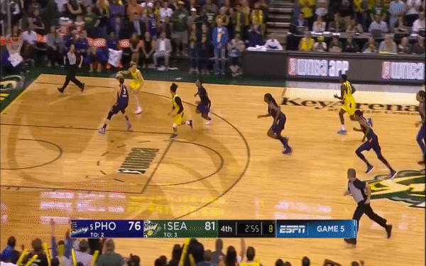 Sue Bird Three-Pointer Mercury